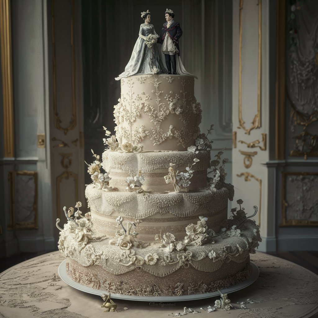 História dos Noivinhos no Bolo de Casamento